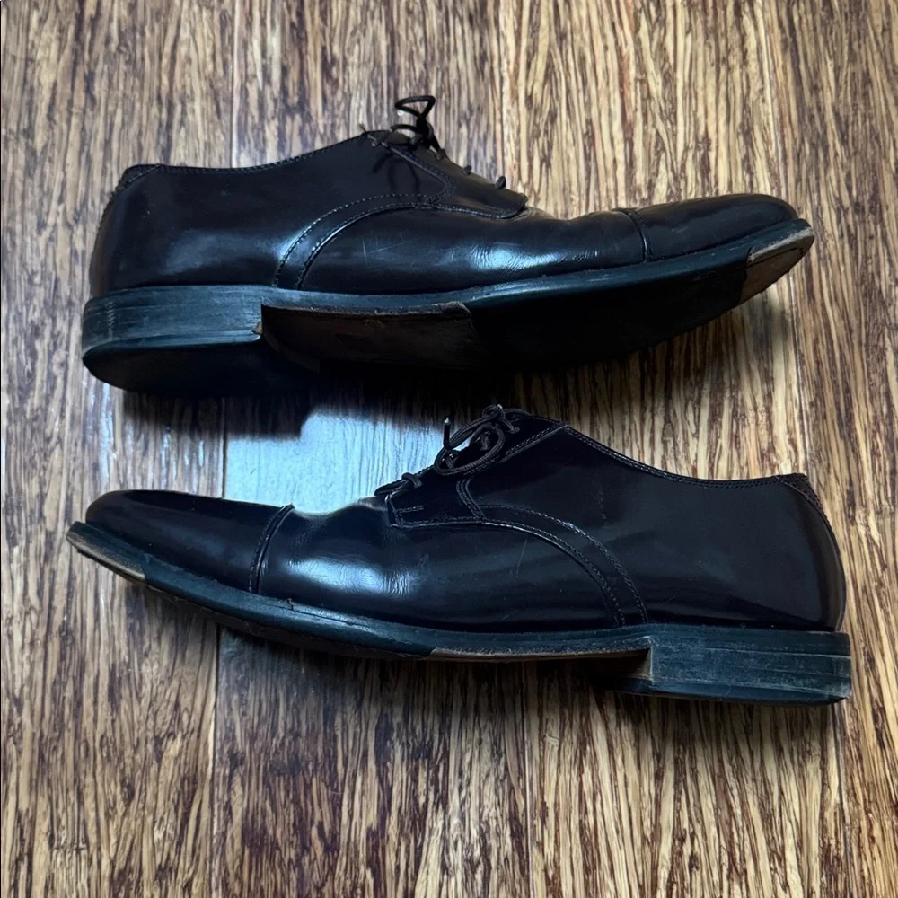 Nunn Bush dark brown patent leather lace up oxford style dress shoes size 11